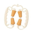 thumbnail image 4 of Rodillo de masaje muscular de mano para celulitis, herramienta de masaje de fascia con 4 ruedas para esculpir, corredores y gimnasios. Beige, 4 of 7