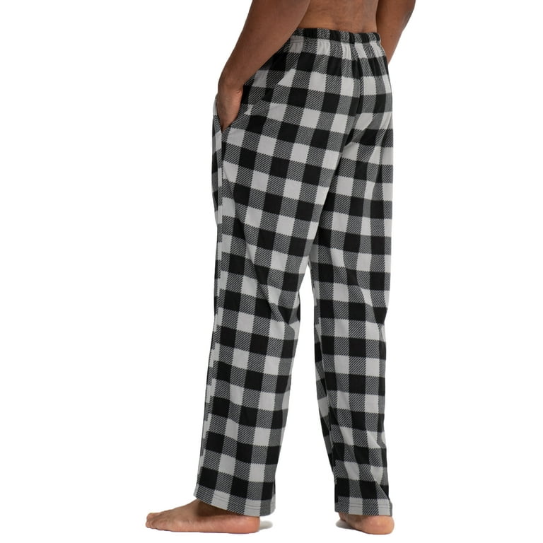 DEVOPS Men s Buffalo Plaid Plush Fleece Pajama Pants Sleepwear Small Camouflage Green Grey