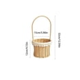 thumbnail image 3 of Handwoven Rattan Flower Basket with Handle Durable Faux Rattan Picnic Basket for Home Decor Gardening Weddings and Versatile Storage, 3 of 7