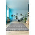 thumbnail image 4 of 3.9' x 5.5' Gray and Black Contemporary Rectangular Outdoor Area Throw Rug, 4 of 4