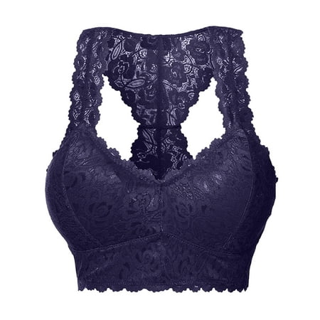 Clearance!Uooqdmx Bras for Women Sexy Lingerie for Women Plus Size Vest Crop Wire Bra Lingerie Sexy V Neck Underwear Lingerie S 3xl Women s Lingerie  Sleep & Lounge Dark Purple 3XL