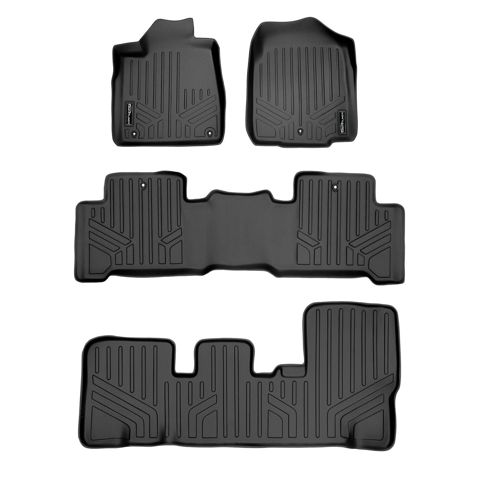 Maxliner 20072013 Acura MDX Floor Mats 3 Row Set Black A0084/B0084