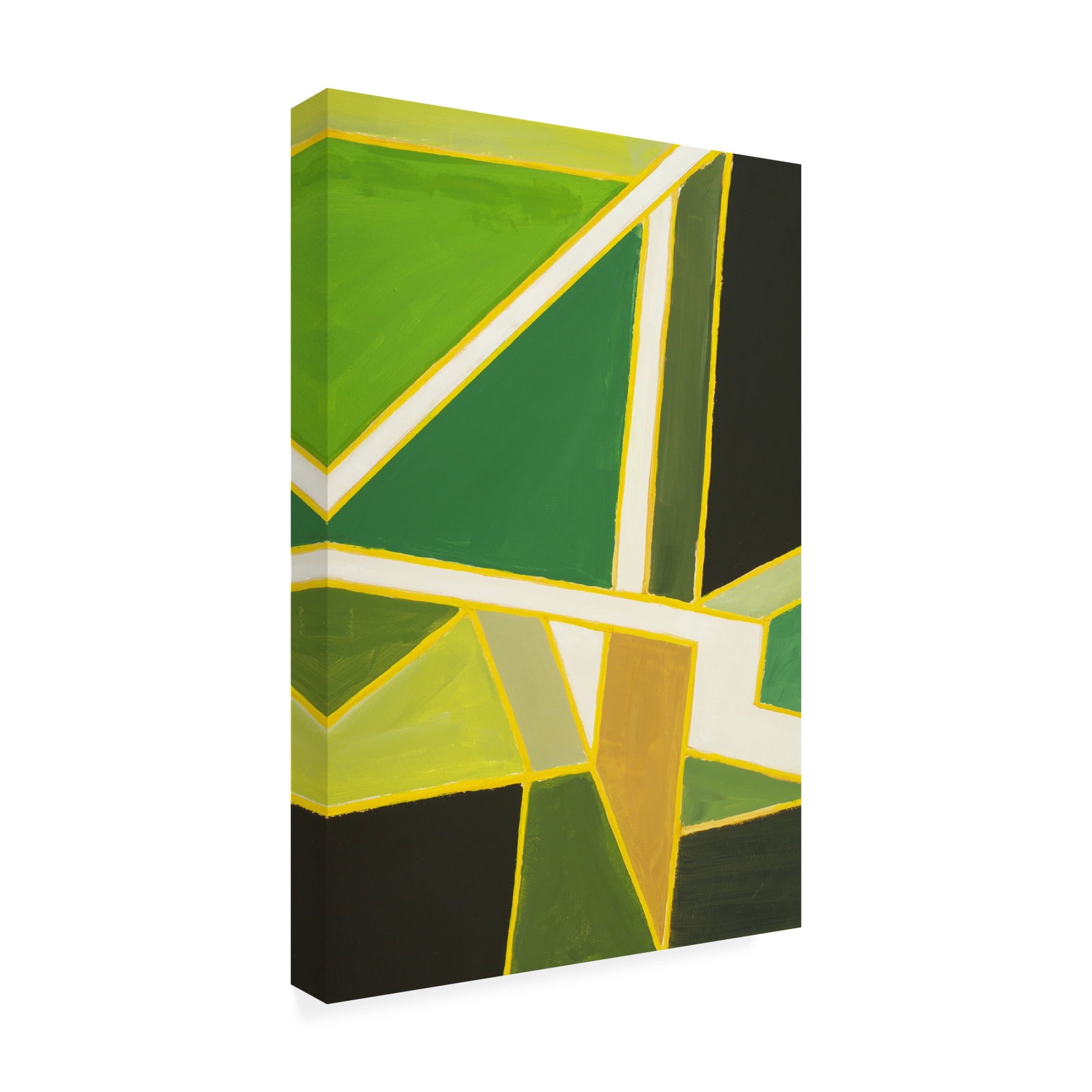Canvas Wall Art - Incado 'Green Graphics' Wall Art for Living Room, Bedroom, or Office Décor by Trademark Fine Art - 12 x 19 Inches