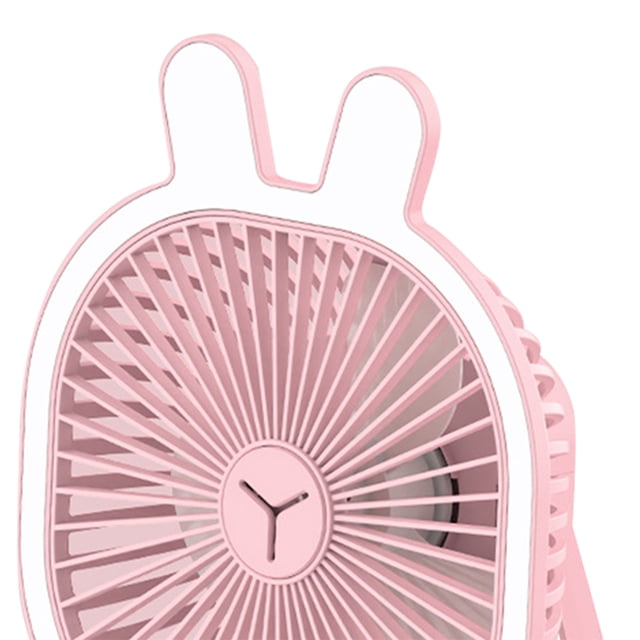 Ventilador de refrigeración por aire USB Ventilador de escritorio de 3 velocidades 5W 1200mAh para viajes de oficina (rosa) Ndcxsfigh Libre de BPA