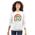 thumbnail image 3 of Vintage Love Always Wins Rainbow Sweatshirt for Men or Women Brisco Brands L, 3 of 6