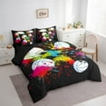 thumbnail image 3 of jejeloiu Volleyball Bedding Comforter Set,7pcs,Sports Theme Queen Bedding Sets,Colorful Splash Ink Queen Sheet Sets For Boys Kids,Super Cozy Room Decoration Reversible, 3 of 7