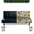 thumbnail image 4 of Xixirimido Futon Cover Armless Sofa Covers Sofa Bed Covers Stretch Futon Couch Cover Sofa Slipcover Washable Furniture Protector, Floral and Leaf Green, 4 of 8