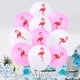 thumbnail image 2 of KAKOWELY 20 globos de látex de 25 cm para fiesta hawaiana, diseño de flamencos (10 blancos + 10 rosas), 2 of 5