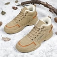 thumbnail image 6 of KELINFONG Men's Shoes Winter Snow Shoes Furry Lined Warm Work Casual Shoes Lace up Outdoor Sneakers, 6 of 7