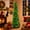 Green, variant on 5 ft Pre-Lit Slim Pencil Tinsel Christmas Tree with 70 Multicolor LEDs, Collapsible Space-Saving Design with Metal Stand for Small Spaces