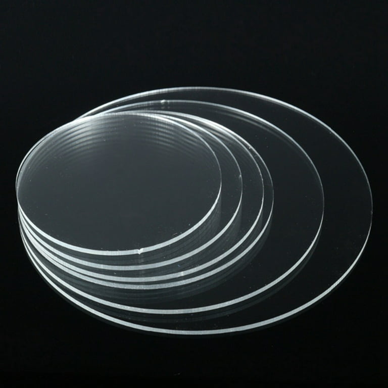 Whigetiy Clear Acrylic Circle Round Cake Disc Plexiglass Table Top