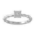 thumbnail image 2 of ARAIYA FINE JEWELRY 10K White Gold Round and Princess-shape Diamond Promise Ring (1/6 cttw, I2-I3 Clarity, I-J Color) Size 9, 2 of 6
