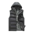 thumbnail image 3 of Tawop Heated Jackets for Men - Mens Coats Vest Heated Cotton Sleeveless Zip with Hood USB Charging Heated Vest Mens Gift,Gray,3XL, 3 of 4