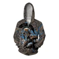 thumbnail image 2 of Sudadera de otoño para hombre Sudadera con capucha con estampado de armadura espartana y dorada Sudadera para hombre Sudadera con capucha moderna y versátil, 2 of 4