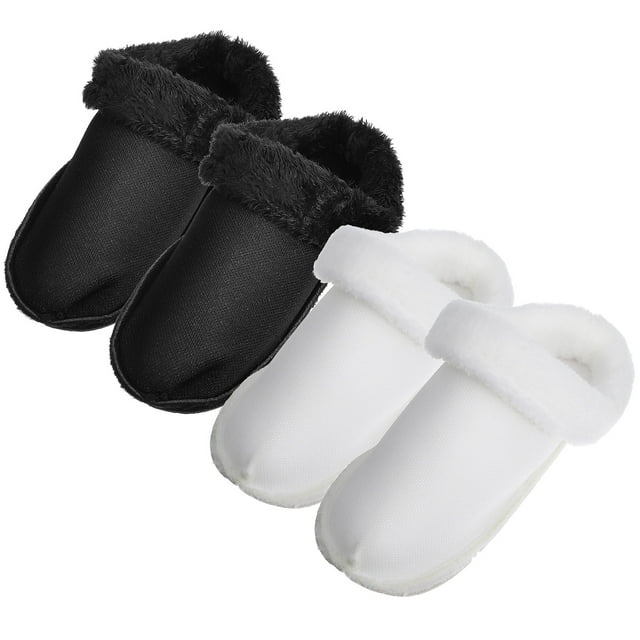 GOOHOCHY 2 pares de zuecos cálidos, plantillas de felpa, forros para pantuflas peludas, plantillas esponjosas desmontables, accesorios para zapatos de invierno