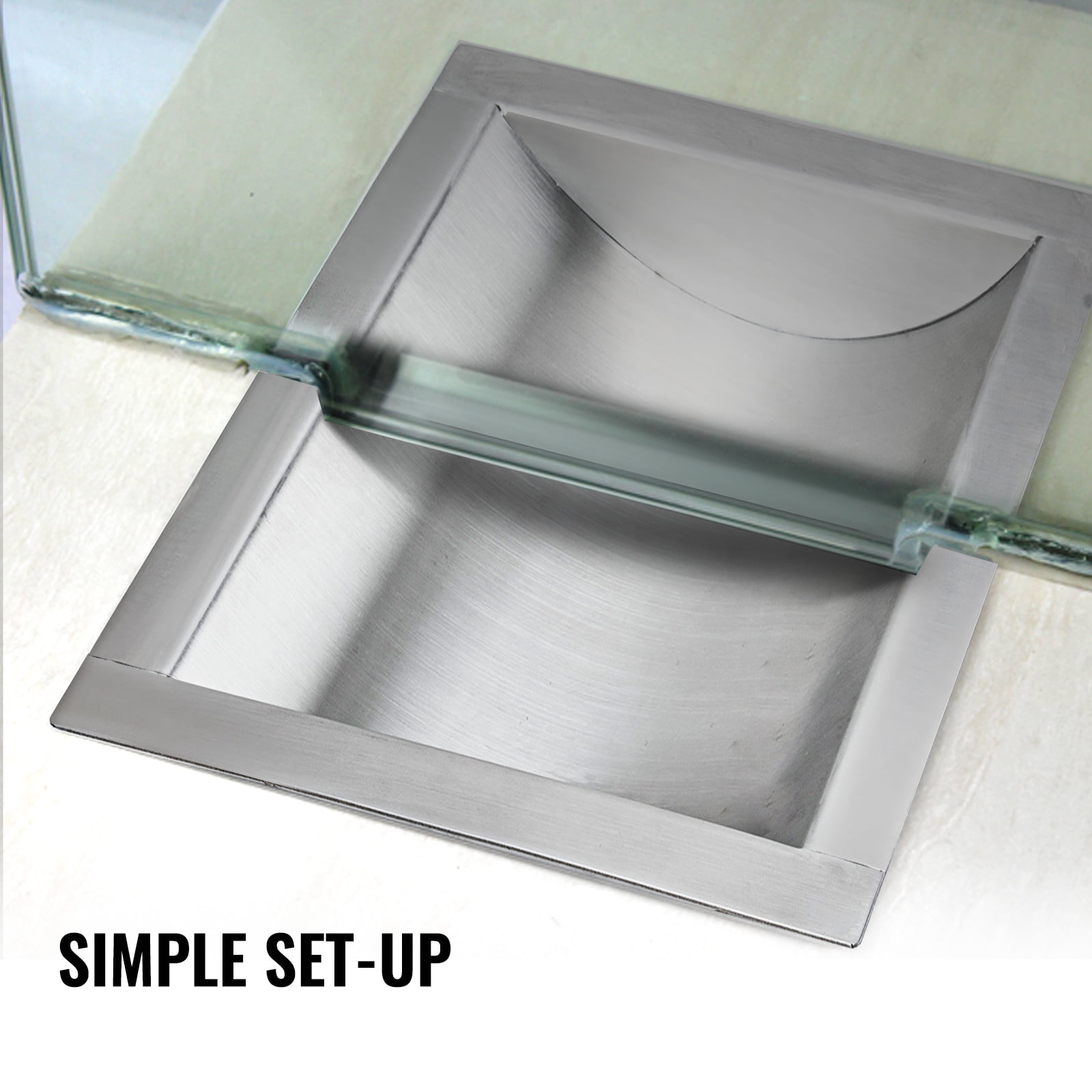 BENTISM 304 Stainless Steel Drop-In Deal Tray 12" (w) x 10" (d) for Gas Stations Banks
