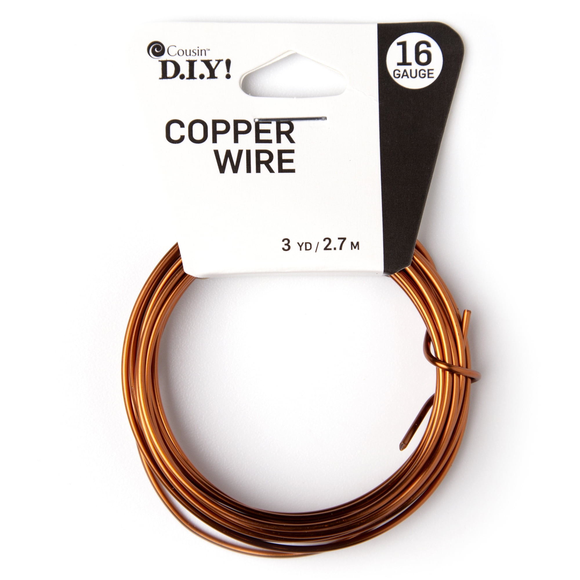 Cousin DIY Coated Copper Wire, Brown Finish, 16 Gauge, 9 ft Roll