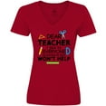thumbnail image 3 of Inktastic Dear Teacher I Talk to Everyone So Moving My Seat Won't Help Women's V-Neck T-Shirt, 3 of 5