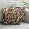 thumbnail image 3 of Nawypu Throw Pillow Cover Boho, Vintage Persian Pillow Cover Ethnic Decorative Pillow Cases Home Outdoor Square Red Pillowcase for Bed Sofa Couch, 3 of 5