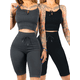 thumbnail image 1 of Set De 2 Conjunto Unitalla Deportiva Mujer Short Y Blusa Stretch Fit Push Up, 1 of 5