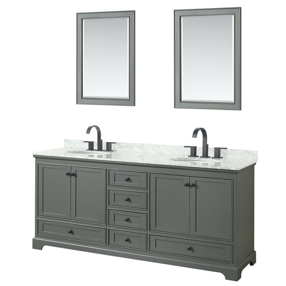 Wyndham Collection Wcs202080dcmunom24 Deborah 80" Free Standing Double Vanity Set - Dark