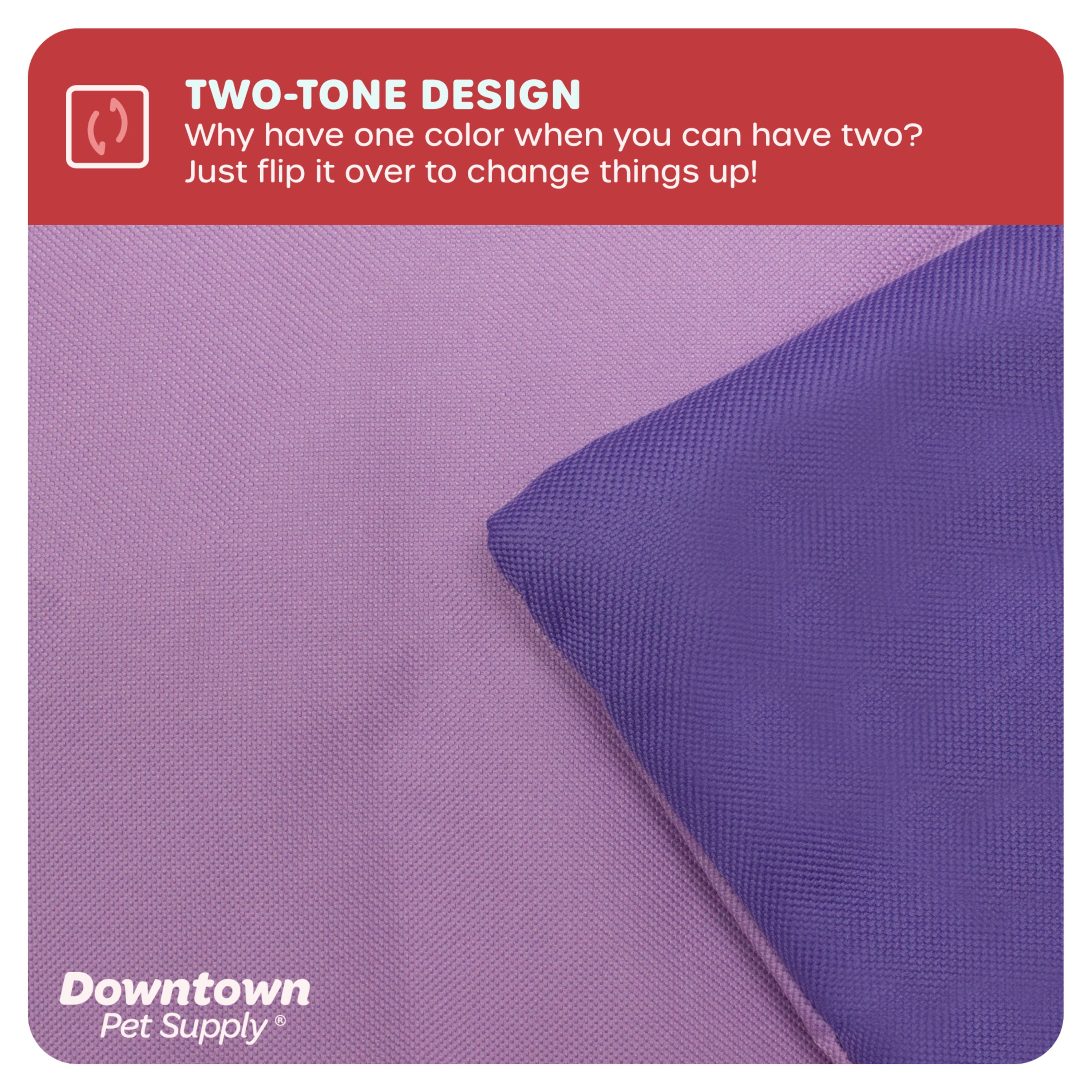 Downtown Pet Supply Waterproof Dog Crate Mat, Dark/Light Purple, XL