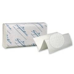 Bleached Single Fold Towels - Paper Towel Signature® Multi-Fold 9.25 X 9.5 Inch - Item Number 21000 - 16 Each / Case -