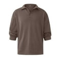 thumbnail image 2 of Innerwin Tee Lapel Neck Men T Shirts Work Solid Color Athletic Polo Shirt Dark Khaki L, 2 of 6
