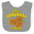 thumbnail image 3 of Inktastic I Love Hanukkah a Latke Boys or Girls Baby Bib, 3 of 4