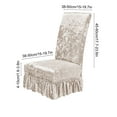 thumbnail image 3 of Thickened Velvet Stretch Chair Cover with Skirt, High-Elastic Universal Slipcover for High-Back Dining Chairs – Wrinkle-Free, Non-Slip Seat Protector for Home Hotel Wedding Banquet Decor, 3 of 6