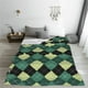thumbnail image 5 of Balery Green Squares Manta de Felpa Suave y Acogedora – Cobija de Franela Aterciopelada para Cama, Lavable y Cálida para Sofá, Mascotas, Transpirable-60"x50", 5 of 7