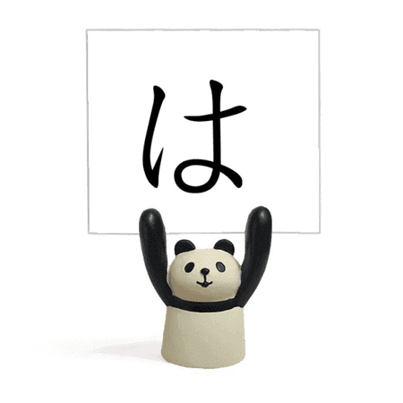 Japanese Hiragana Character HA Memo Holder Cartoon Animal Panda Stand Decoration