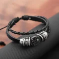 thumbnail image 5 of 2PCS Vintage Punk Skull Round  Bracelet Multi layer Beaded Weaving Leather Bracelet Fashion Creative Men's Jewelry, 5 of 7