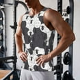 thumbnail image 5 of Pofeuu Black And White Sheeps Print Men's Workout Tank Tops Sleeveless Muscle Gym Shirt Quick Dry-4X-Large, 5 of 7