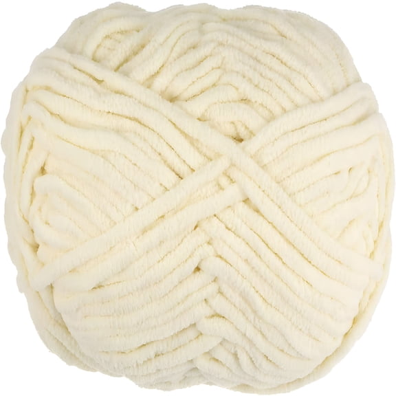 AUQ 1Skein Chenille Yarn Blanket Yarn 100g/3.5oz Gauge #6 Super Bulky Polyester Soft Knitting for Crochet Weaving Bag Scarf Hat