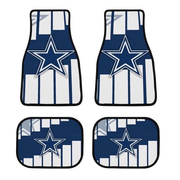 Football Team Car Floor Mat 4 piece Set Floor Carpets Universal Auto Interior Accessories Protector Mats For Front And Rear