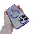 thumbnail image 2 of MagSafe Étui Compatible iPhone 14 Pro Max, Étui Magnétique Pailletée, Étui de Luxe Transparente pour Femmes Filles Antichoc, Violet Profond, 2 of 6