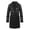 Black, variant on Autumn Winter Women Jacket Thickened Plush Faux Leather Patchwork Mid Length Plus Size Patch Pockets Double-breasted Turn-down Collar Overcoat