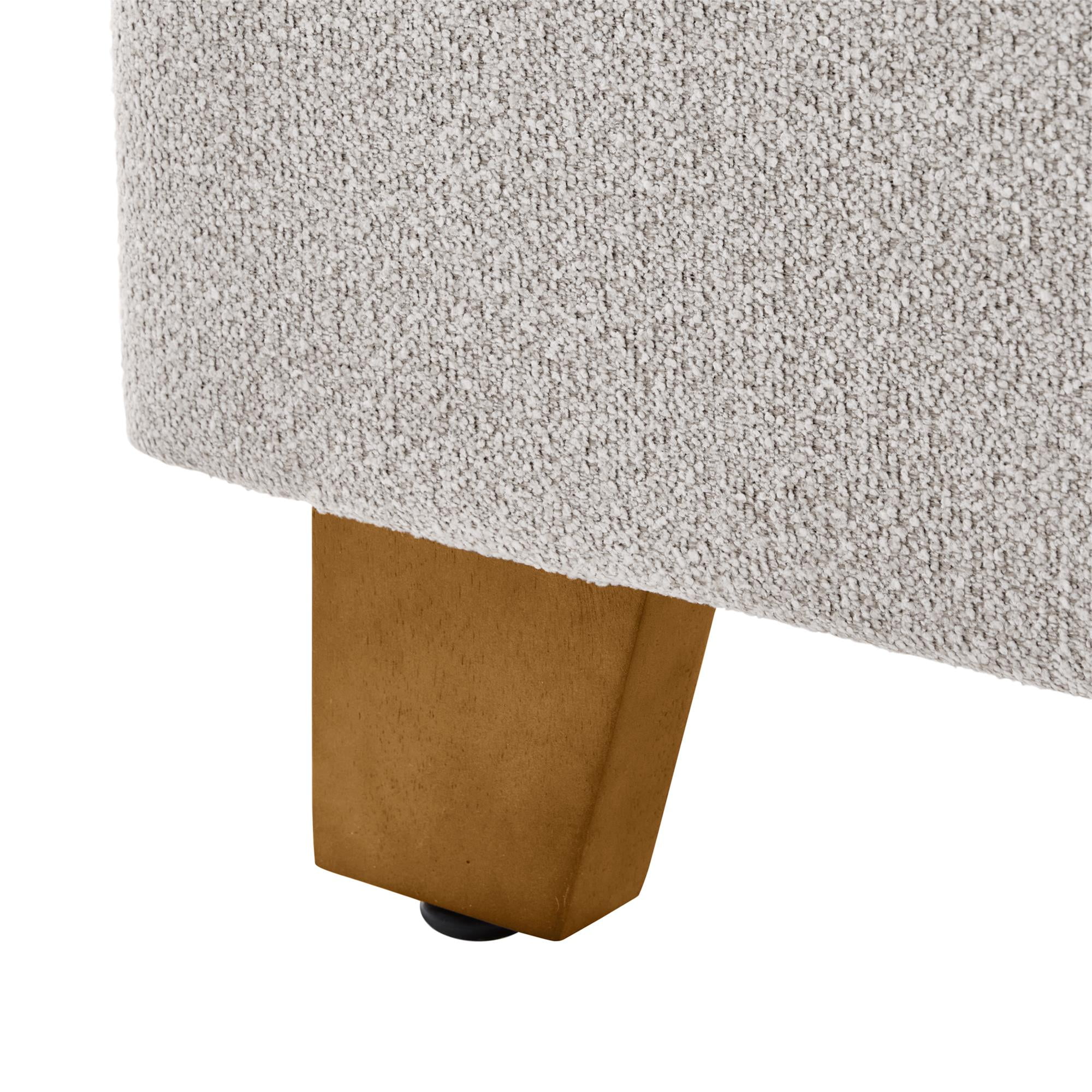 Better Homes & Gardens Windsor Platform Bed with Wingback Headboard, Queen, Wheat Boucle