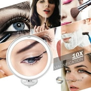Apercolorier 10x Magnifying Mirror with Light –Three Light Modes and Suction Cups – Intelligent Switch - 360 Degree Swivel Join – Smooth and Easy Install.