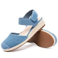 thumbnail image 2 of Ataiwee Women's Platform Wedge Heel Espadrille Sandals - Hook-and-Loop Closure with Ankle Strap, Comfortable Insole, lightweight Rubber Sole, Close-Toe Casual Summer Sandals., 2 of 6