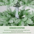 thumbnail image 6 of 4.5-9 Ft Snow Flocked Pencil Christmas Tree – Slim Artificial Christmas Tree with Sturdy Metal Stand, 6 of 9