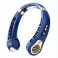 thumbnail image 1 of Mini Ventilador Portátil para Colgar en el Cuello,Ventilador Eléctrico Sin Aspas,Ventilador con Banda para el Cuello,Enfriador Aire,Ventiladores Eléctricos Recargables USB, Azul, 1 of 5