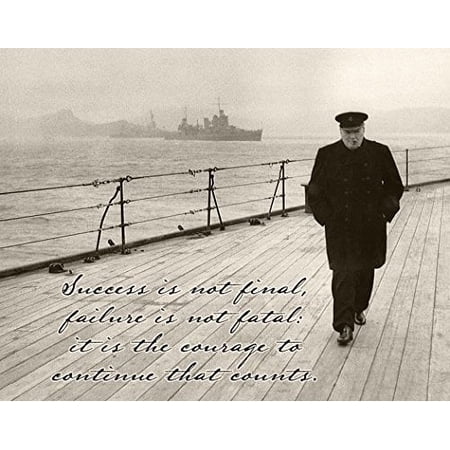 Success is Not Final - Winston Churchill - 11x14 Unframed Art Print - Great Gift for World War II History Buffs
