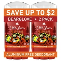 Old Spice Aluminum Free Deodorant for Men, 24/7 Freshness, Bearglove- Crisp Orchard Scent, 3oz Twin Pack