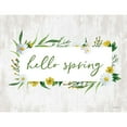 thumbnail image 3 of Lettered and Lined 14x12 Black Modern Framed Museum Art Print Titled - Hello Spring, 3 of 5