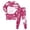 a20-Hot Pink, variant on KPOPLK Girls Halloween Outfit Set 2-8T Two Piece Cute Print Long Sleeve Crewneck Pajamas Toddler Girl Sleepwear Jammies Size 4Y
