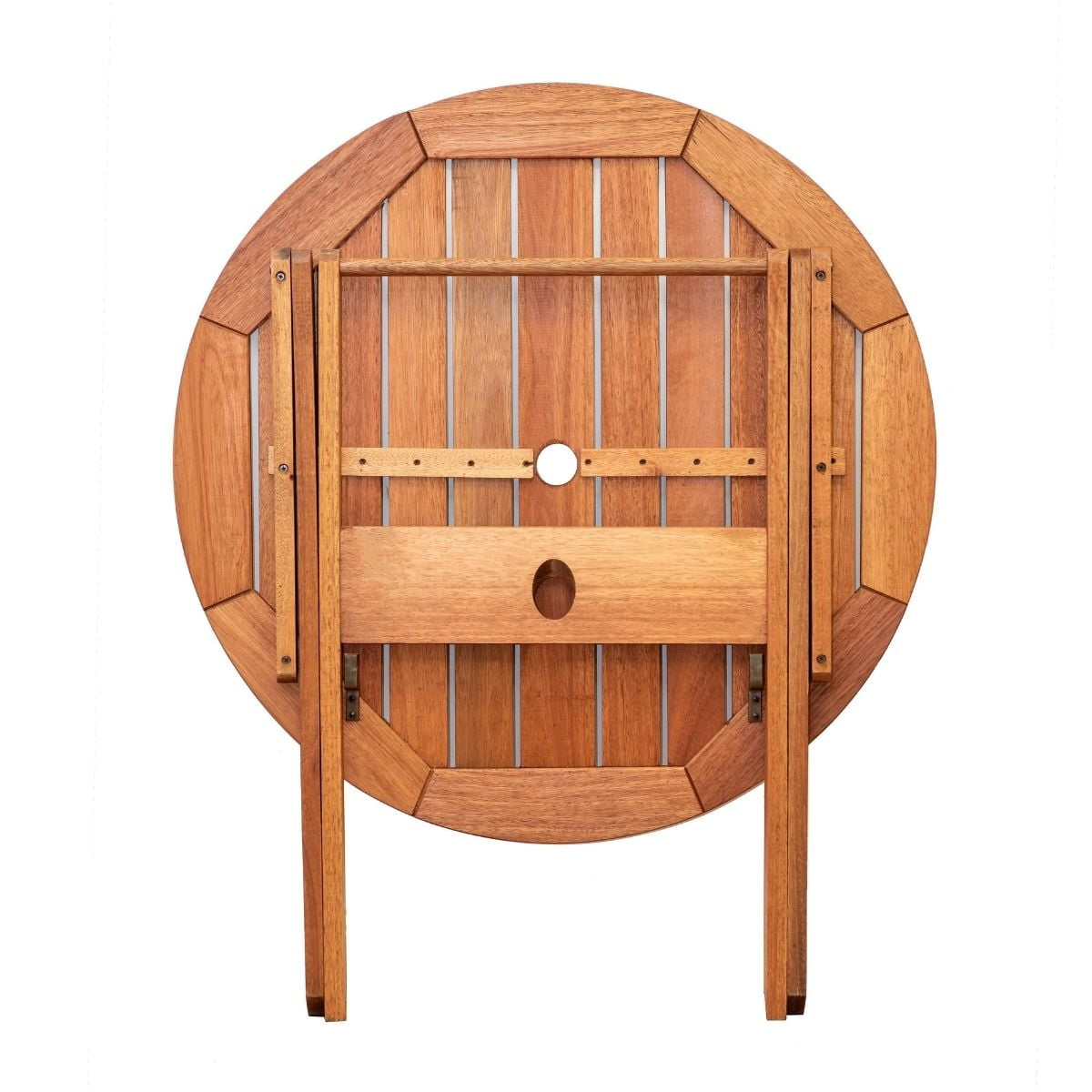 Amazonia Hinesburg 3 Pieces Eucalyptus Wood Round Outdoor Dining Set, Ideal for Patio