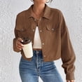 thumbnail image 5 of Aellinatey Women's Corduroy Autumn and Winter Button Long Sleeve Jacket, 5 of 8
