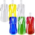 thumbnail image 1 of 6 bolsas de agua plegables para botellas deportivas, de plástico, con clip, reutilizables, 500 ml, 1 of 4